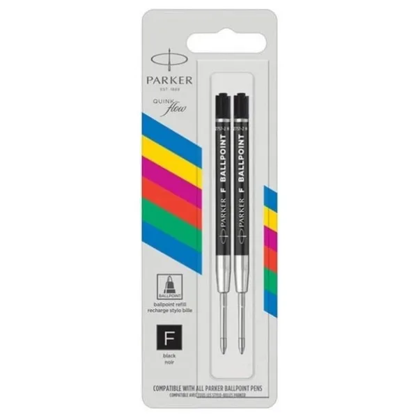 Parker Ekonomik Tükenmez Refill 2'li Blister F uç Siyah