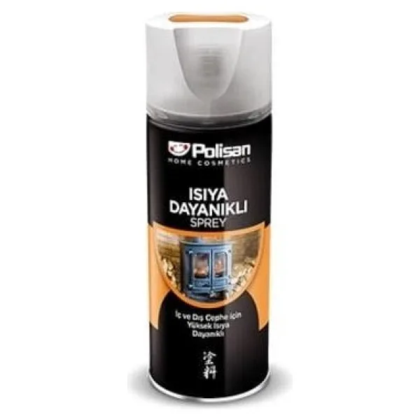 POLİSAN ISIYA DAYANIKLI SPREY BOYA SİYAH 400 ML