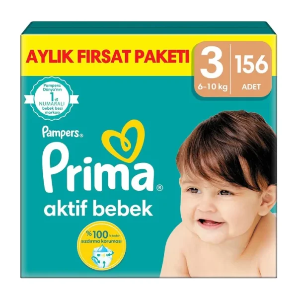 Prima Aktif 3 Numara Midi 78'li 2 Adet Bebek Bezi