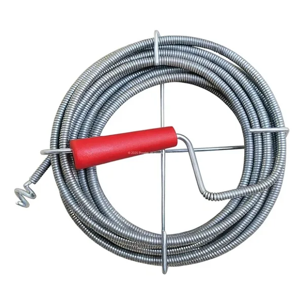 Proalet Kanal Açma Teli, 9 mm Kalınlık, Dayanıklı Metal Tel, Lavabo ve Gider Borusu Açacağı, Tıkanıklık Giderici, Spiral Tel, Ergonomik Sap, Kolay Kullanım, Lavabo, Tuvalet, Banyo, Küvet Açıcı (15 M)