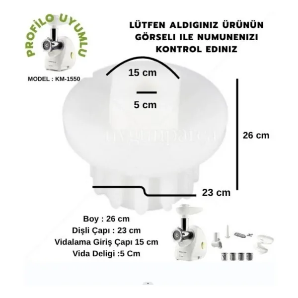 Profilo Km1550 Uyumlu Kıyma Makinesi Dişlisi ( 1 Adet )