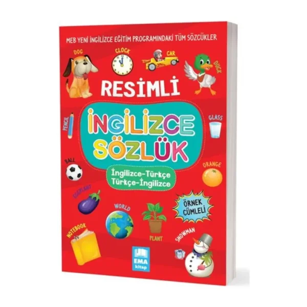 Resimli İngilizce - Türkçe Türkçe İngilizce Sözlük Örnek Cümleli- Ema Kitap