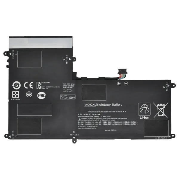 RETRO Hp ElitePad 1000 G2, AO02XL Tablet Bataryası