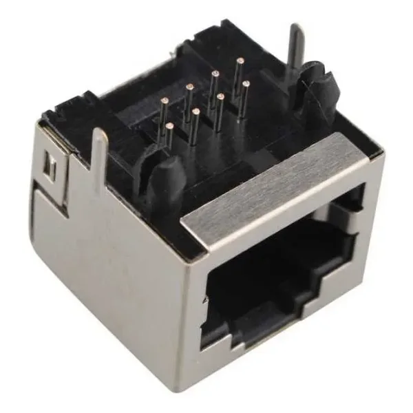 RJ45 Dişi Ethernet Konnektörü - PCB Tipi 16x16x13mm