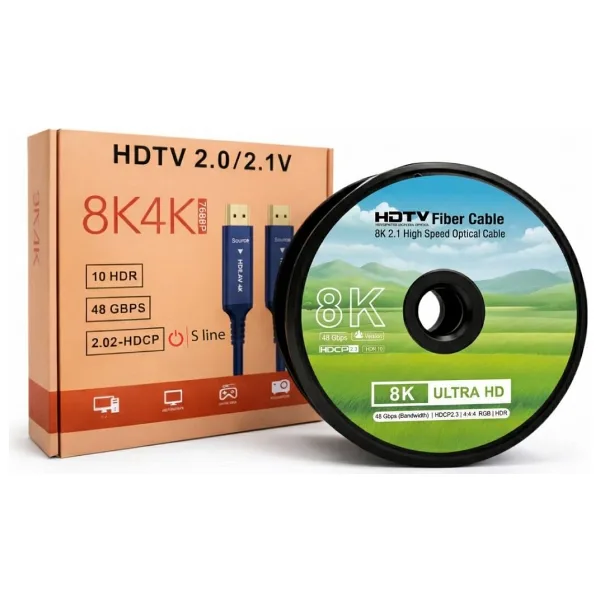 S-LİNE FK0520-8K-OPT 20MT 2.1V 8K FİBER OPTİK HDMI KABLO