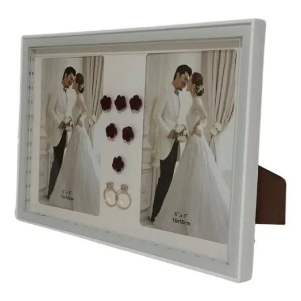 T.concept Led Isikli 2'Li Fotograf Cercevesi Beyaz 13X18 Cm