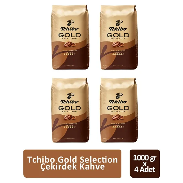 Tchibo Gold Selection Çekirdek Filtre Kahve 1000 gr 4'lü