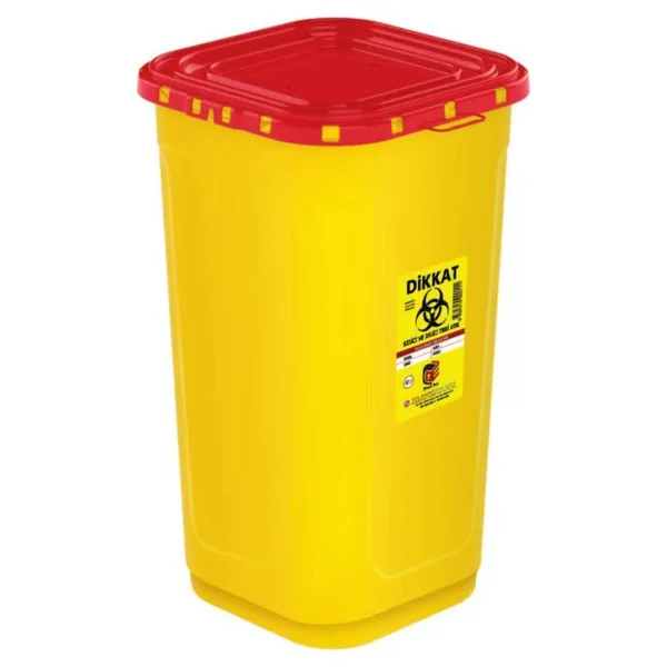 Telkar Tıbbi Atık Kovası 60 Lt Köşeli