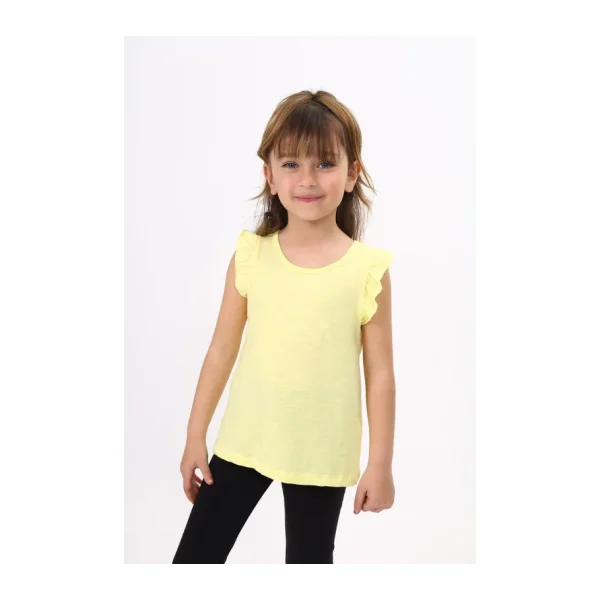 Toontoy Kız Çocuk Atlet - 5 Yaş - Açık Sarı