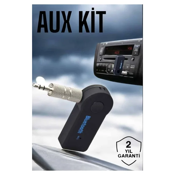 Tüm Araçlara Uyumlu Aux Car Bluetooth Kablosuz Araç Bağlantı Kiti