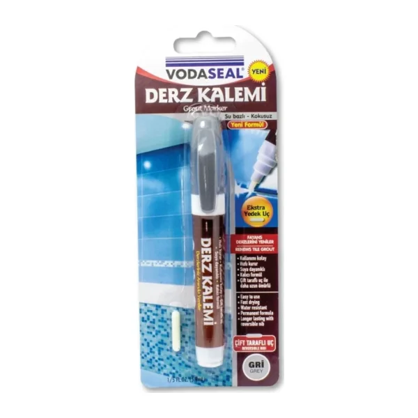 Vodaseal Fayans Derz Kalemi Yedek Uclu Gri