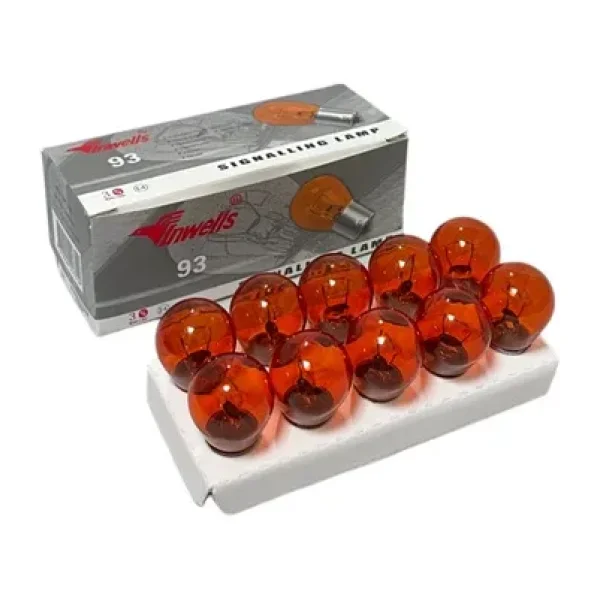 12V 21W 93 Duz Tirnak Turuncu Sinyal Ampulu 10 Adet