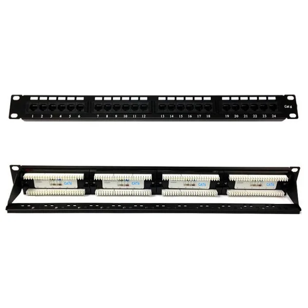 24 Port Cat6 Patch Panel 24 Port Ethernet Panel