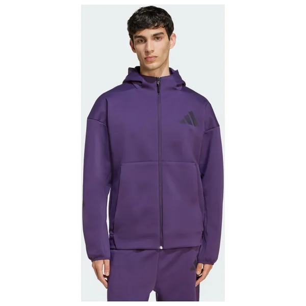Adidas Z.N.E. KB7124 Kapüşonlu Mor Erkek Eşofman Üstü