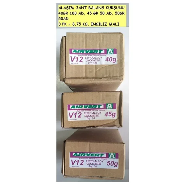 Alaşım Janta Çakma Balans Kurşunu 40-45-50 Gr 3 Pk Takım
