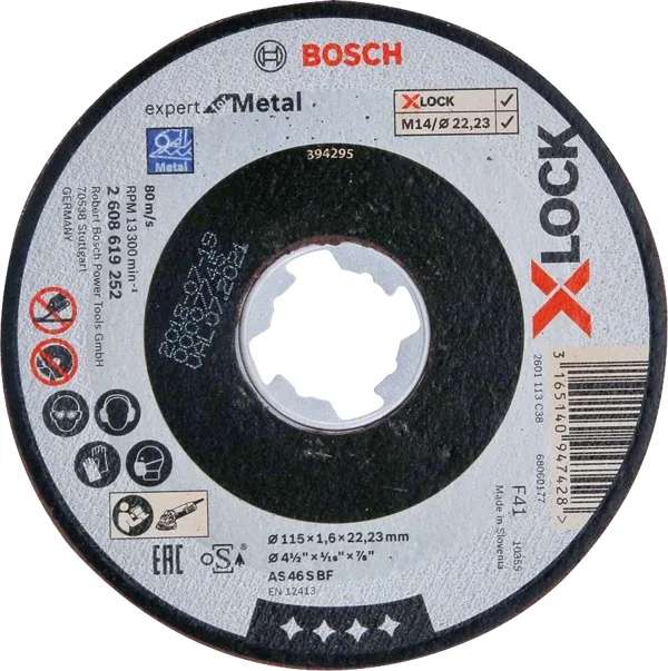 Bosch X-Lock Expert Serisi 115 X 1.6 mm Düz Metal Taş Kesme Diski