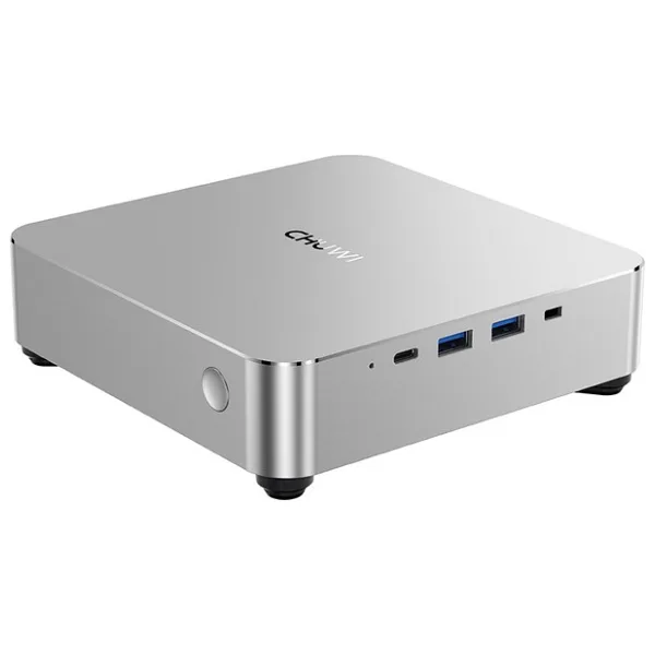 Chuwi AuBox AMD Ryzen 7 8745HS, 16GB DDR5 RAM, 512GB M.2 SSD, Wi-Fi 6, BT 5.3, 2x2.5G LAN, HDMI, DP, Type-C, Oculink Win11 Pro Mini PC - Gümüş