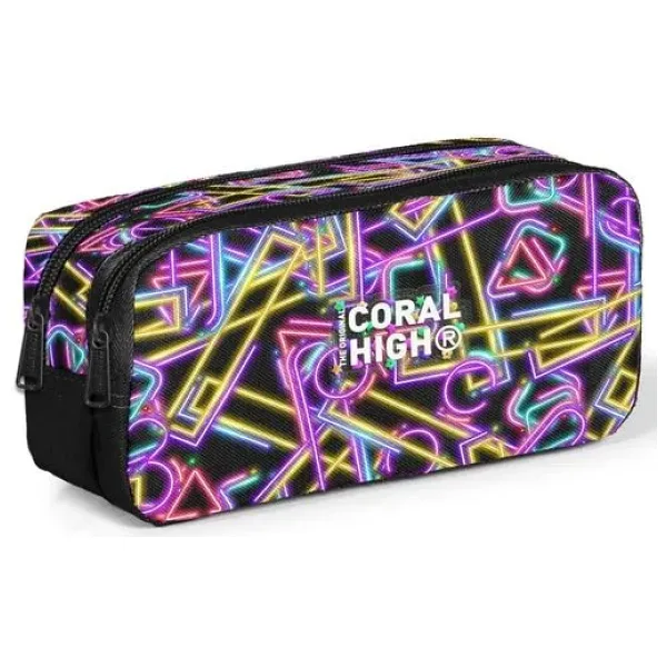Coral High 31048 Neon Desenli 2 Bölmeli Kalemlik