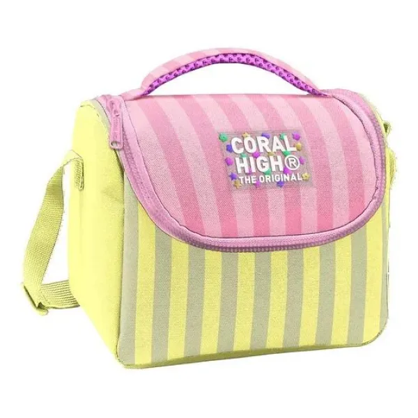 Coral High 37123 Çizgi Desenli Termoslu Beslenme Çantası