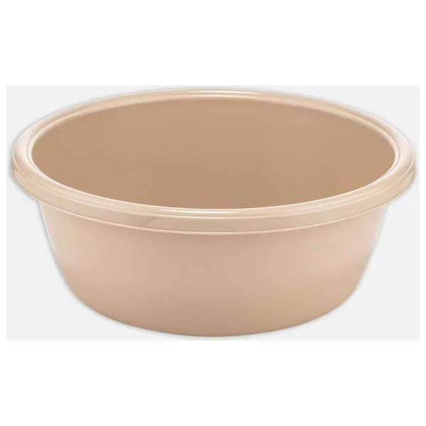 Dünya Plastik Yuvarlak 47.8x47.8x16.9 cm 21 lt Plastik Badya Krem