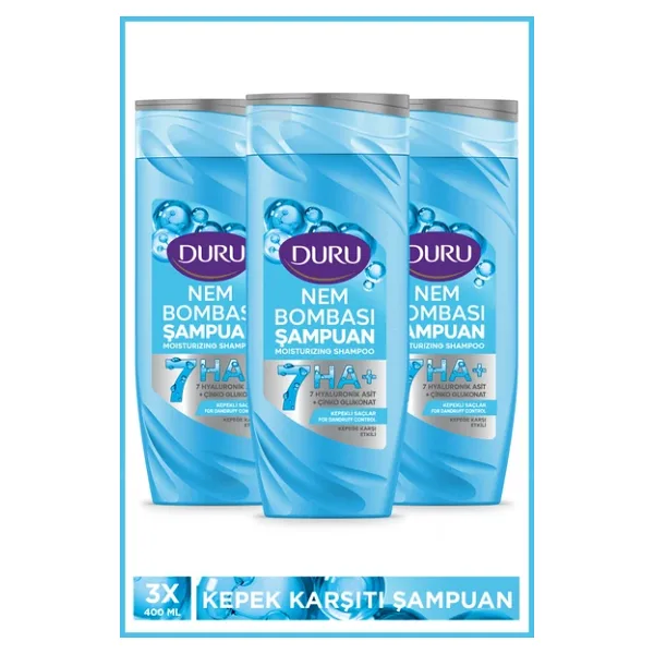 Duru Kepekli Saçlar Için Kepeğe Karşı Etkili Şampuan 3X400 ml