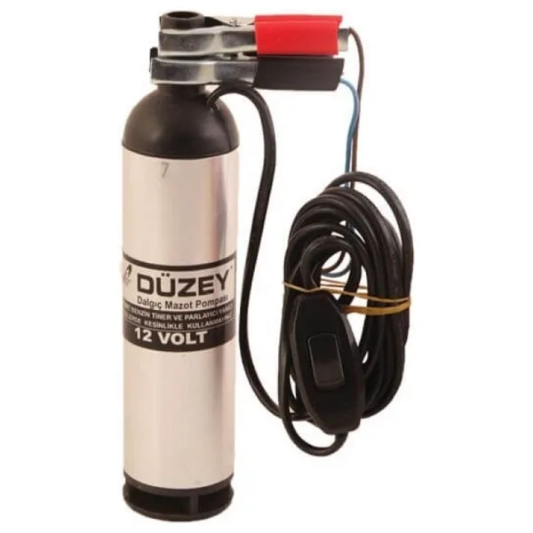Düzey 12 Volt Küçük Mini Dalgıç Sıvı Su Süt Mazot Aktarma Transfer Pompası