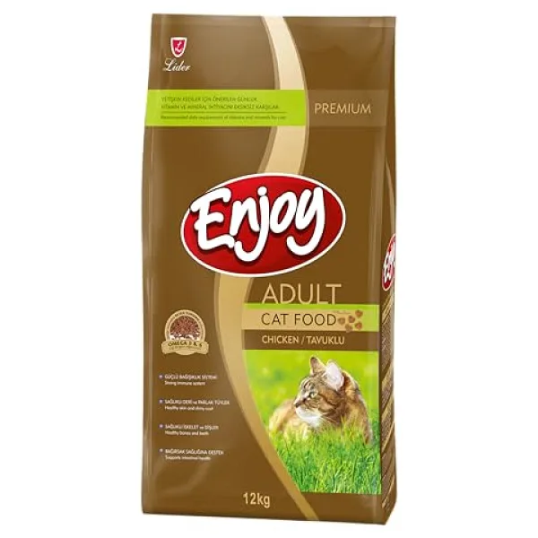 Enjoy Kuru Kedi Maması, Tavuklu, Yetişkin 12 Kg