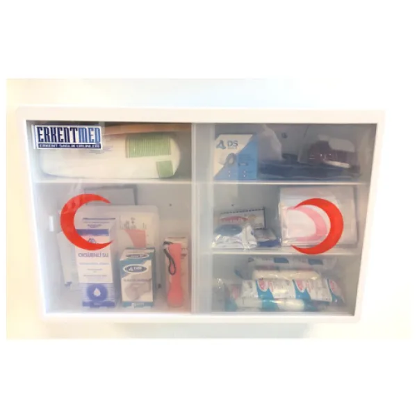 Erkentmed Plastik Ecza Dolabı Duvar Tipi Içi Dolu (standart Set Içerik)