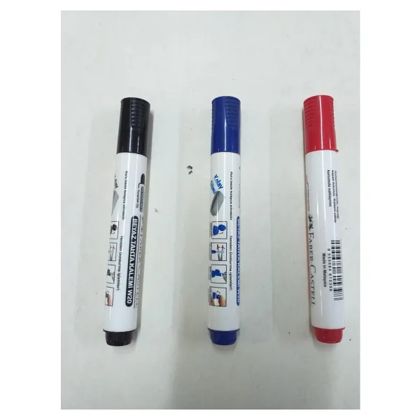 Faber-Castell Faber Castell Doldurulabilir Tahta Kalemi 3 Adet Siyah Mavi Kırmızı - Akdeniz Rüzgarı