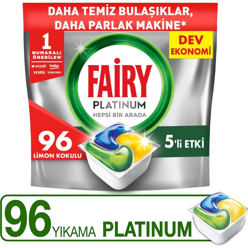 Fairy Platinum Bulaşık Makinesi Tableti 96'lı