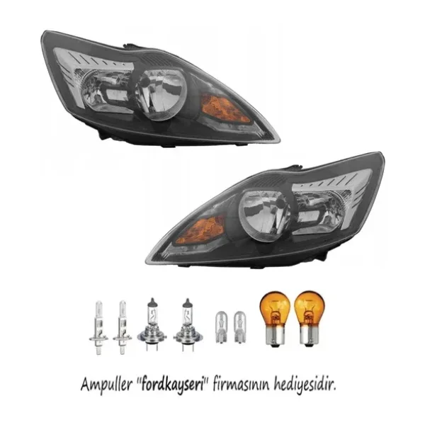 Ford Focus 2,5 Ön Far Lamba Siyah Zemin Sağ Sol Takım 2008--2011