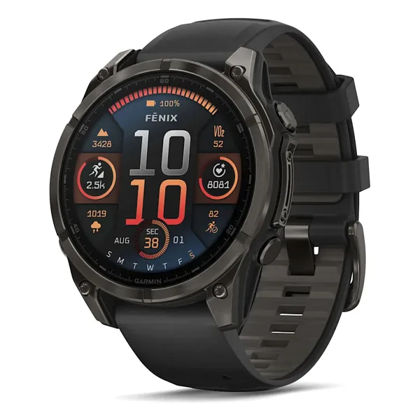 Garmin Fenix 8 47mm Amoled Karbon Gri Akıllı Saat
