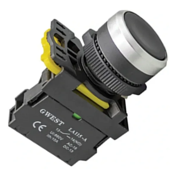 GW A5-41 22mm Siyah Yaylı Buton 1NO