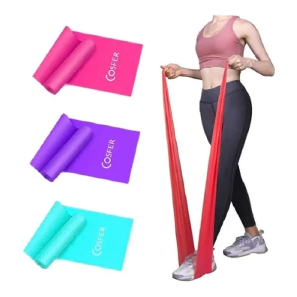 Hafif-orta-sert Direnç Pilates Bandı Seti 3'lü