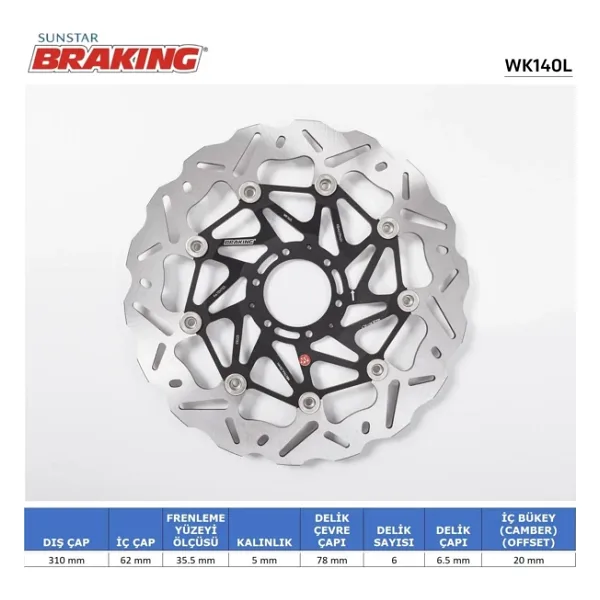 Honda Crf 1000-1100 Transalp 750 Dalgalı Ön Performans Fren Diski Ön Sol 2023-2024