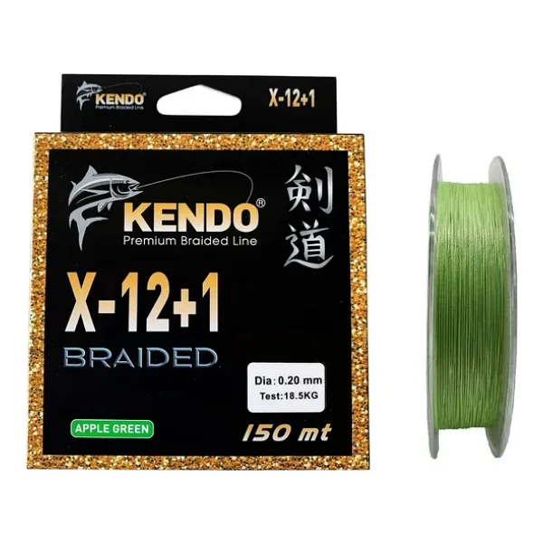 Kendo X-12+1 Braided 150 m 0.20 mm 18.5 kg Apple Green İp Misina