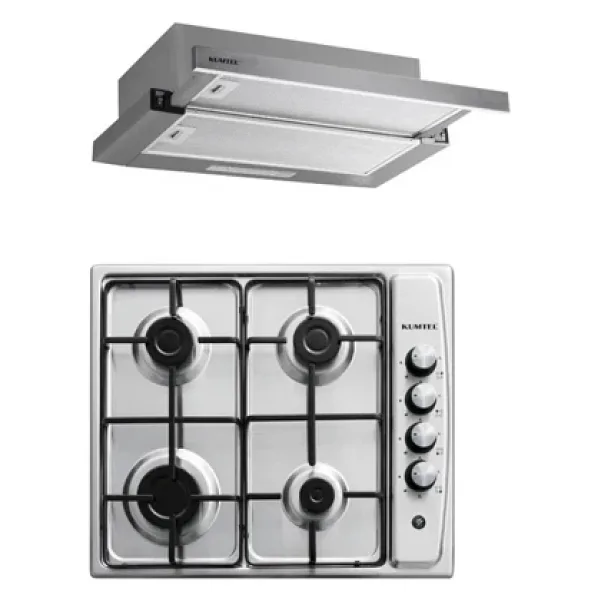 Kumtel Inox Ankastre 2 Li Set (Ocak-Aspiratör)