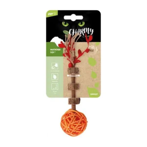 M-Pets Charmy Amulet Matatabi Turuncu Kedi Oyuncağı
