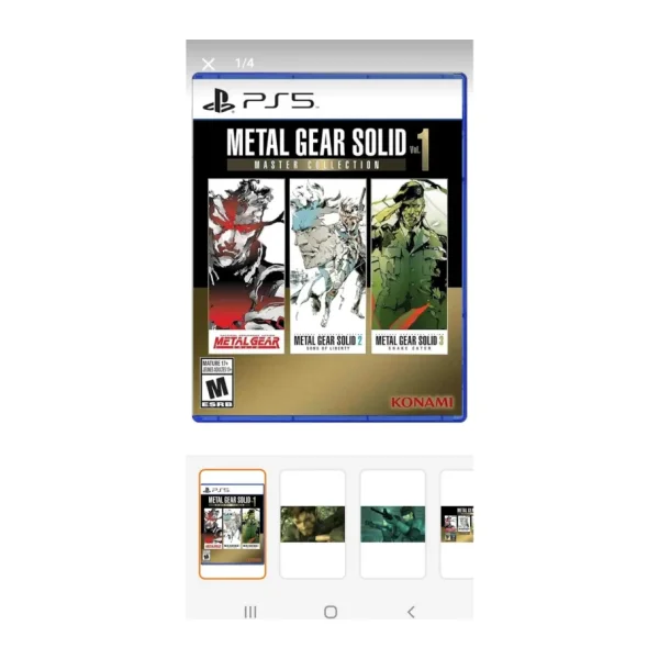 Metal Gear Solid Master Collection Vol1 PS5 Oyunu