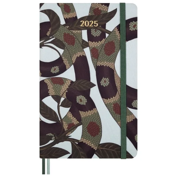 Moleskine Sınırlı Üretim Yılan Yılı 12 Ay 2025 Haftalık Planlayıcı, Sert Kapak, Büyük (5 x 8.3), Yapraklar, 144 sayfa