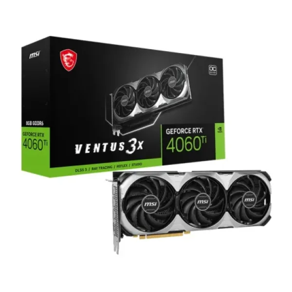 MSI RTX 4060 TI Ventus 3X E 8G OC 128 Bit GDDR6 8 GB Ekran Kartı