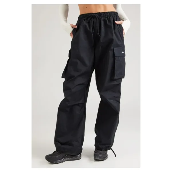 Nike Oversized Cargo Dans Pant Kadın Oversize Kargo Cepli Dokuma Canvas Eşofman Altı Siyah Siyah