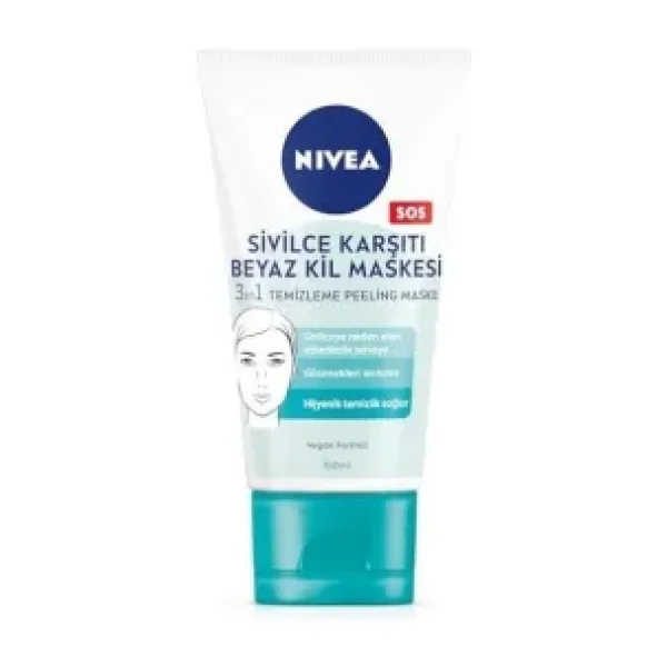 Nivea Sivilce Karşıtı 3'ü 1 Arada 150 ml Beyaz Kil Maskesi