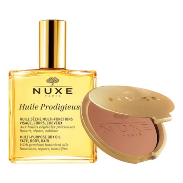 Nuxe Huile Prodigieuse 100ML & Poudre Eclat Prodigieux 25GR Set
