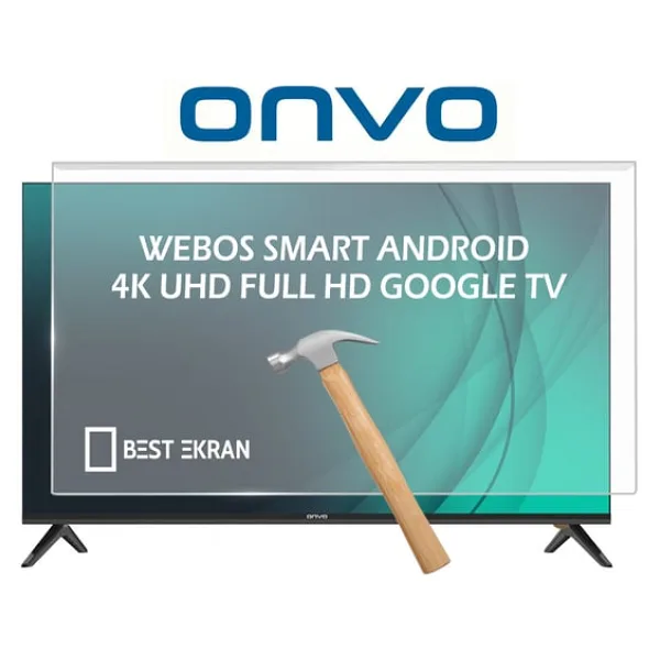 ONVO 75VQ90F3UA TV EKRAN KORUYUCU - Onvo 75" inç 190 Ekran QLED Şeffaf Koruma paneli