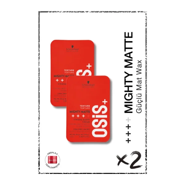 Osis 4 Mighty Matte Güçlü Tutucu 100 ml 2 Adet Mat Wax