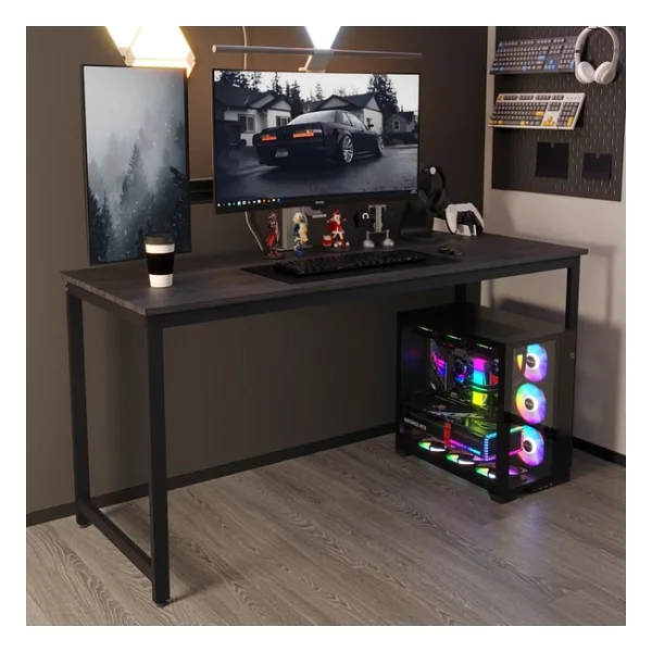 Oyuncu Masası - Bilgisayar Masası - Gamer Masası - Gaming Masa 60X160 cm - Siyah Siyah