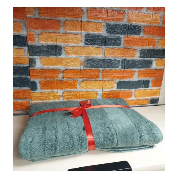 Özdilek Svv Border Büyük Boy Banyo Havlusu (89x173) - Fern Green (Yeşil)