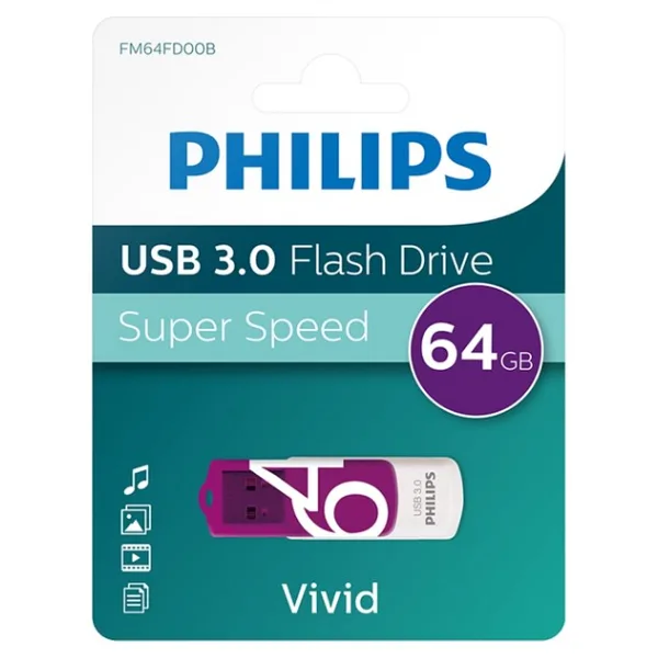 Philips Vivid 3.0 64GB USB Flash Bellek