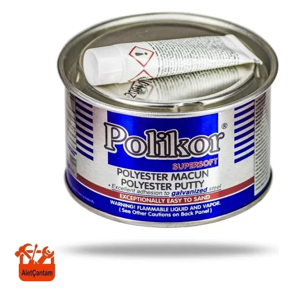 Polikor Çelik Macun Oto Kaporta Macunu 825gr